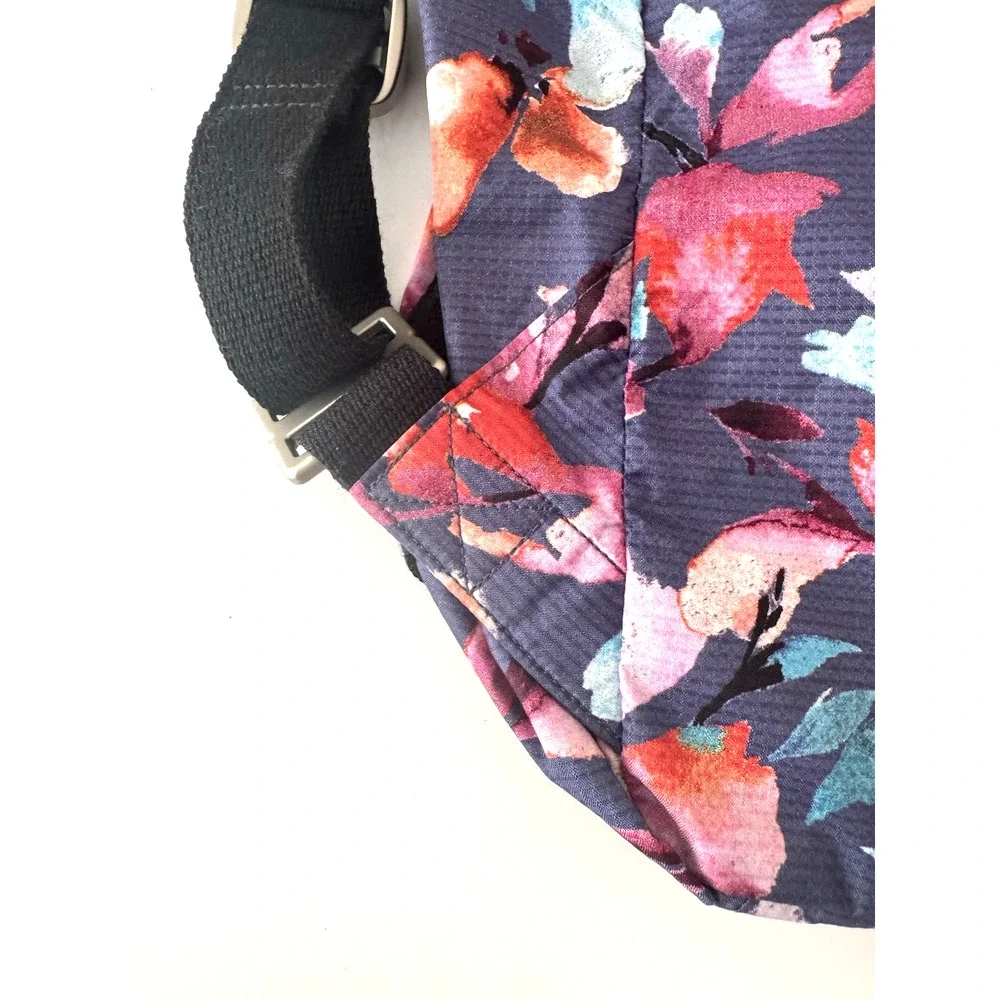 LeSportsac Voyager Backpack Blue Watercolor Floral Ripstop Small Ultra-Light